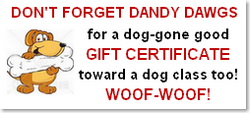 Dog Training Class Gift Certificates